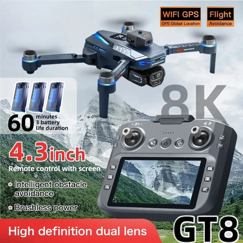Drone Thermal Imaging - โดรนรุ่น Original GT8 8K ระดับมืออาชีพ กล้องคู่