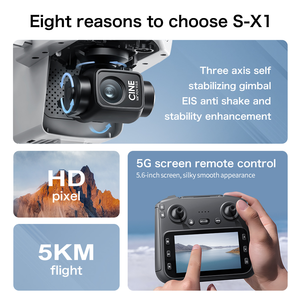 โดรน S-X1 MAX GPS พร้อมกิมบอล  - Drone Thermal Imaging บทวิจารณ์และราคา