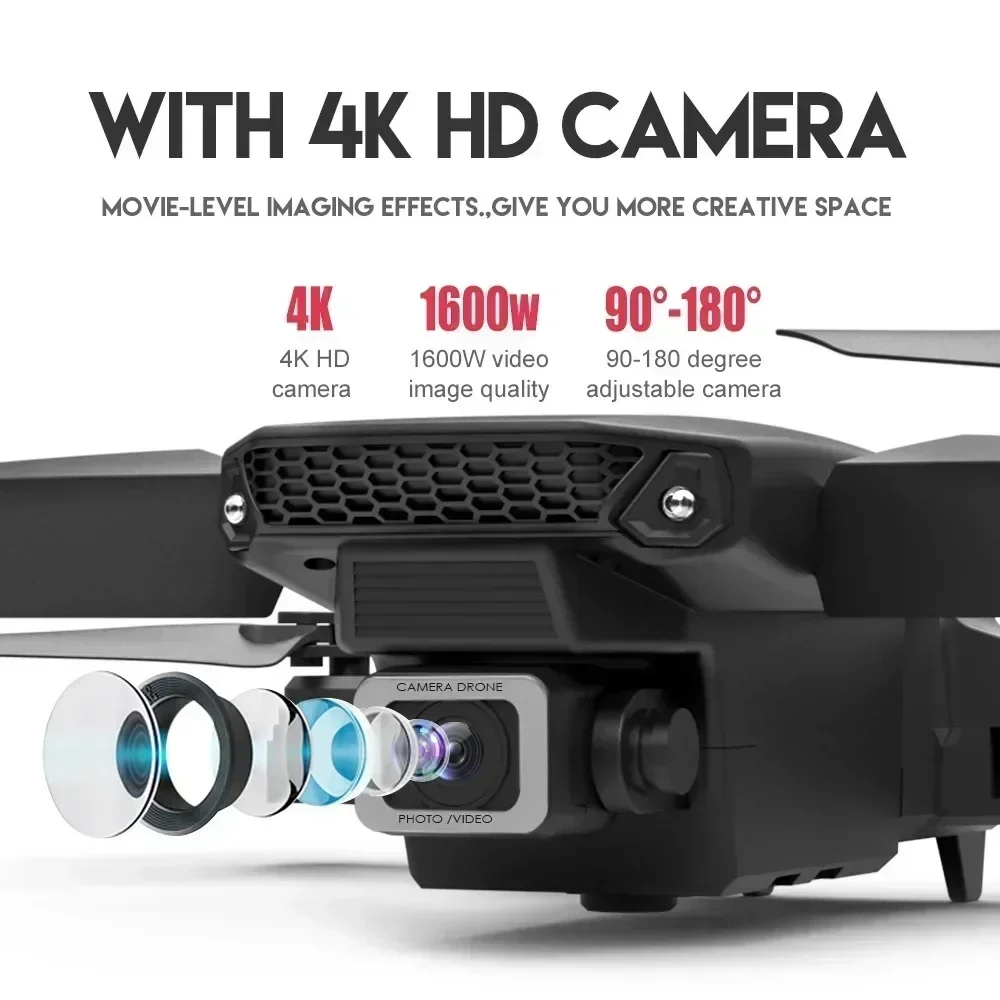 E88 Pro WIFI FPV Droneมุมกว้าง - Drone Cinematic บทวิจารณ์และราคา